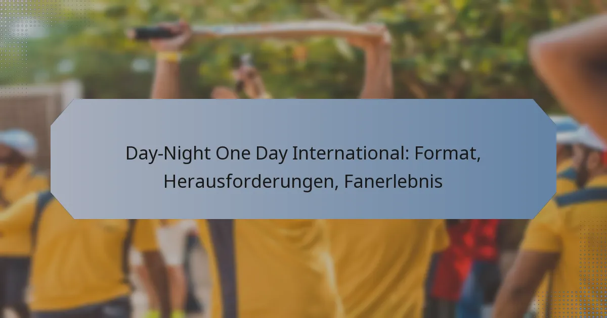 Day-Night One Day International: Format, Herausforderungen, Fanerlebnis