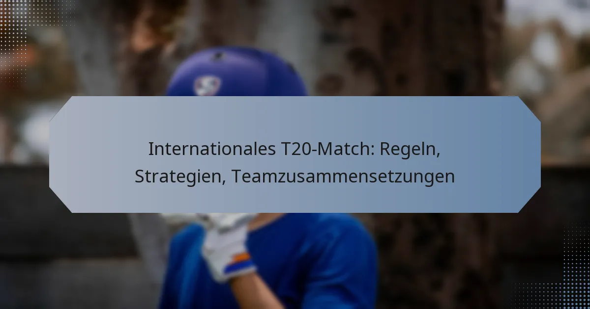 Internationales T20-Match: Regeln, Strategien, Teamzusammensetzungen