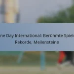 One Day International: Berühmte Spiele, Rekorde, Meilensteine
