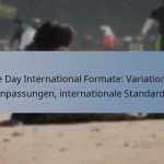 One Day International Formate: Variationen, Anpassungen, internationale Standards