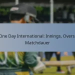 One Day International: Innings, Overs, Matchdauer