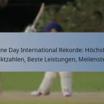 One Day International Rekorde: Höchste Punktzahlen, Beste Leistungen, Meilensteine