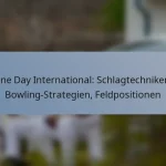 One Day International: Schlagtechniken, Bowling-Strategien, Feldpositionen