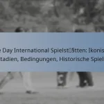 One Day International Spielstätten: Ikonische Stadien, Bedingungen, Historische Spiele