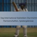 One Day International Statistiken: Durchschnitte, Partnerschaften, Spielergebnisse