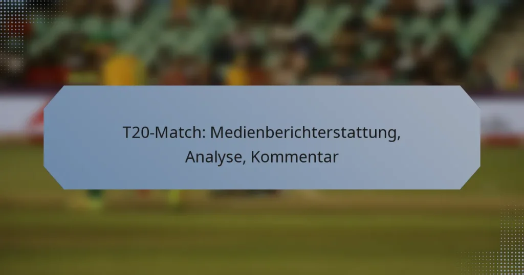 T20-Match: Medienberichterstattung, Analyse, Kommentar