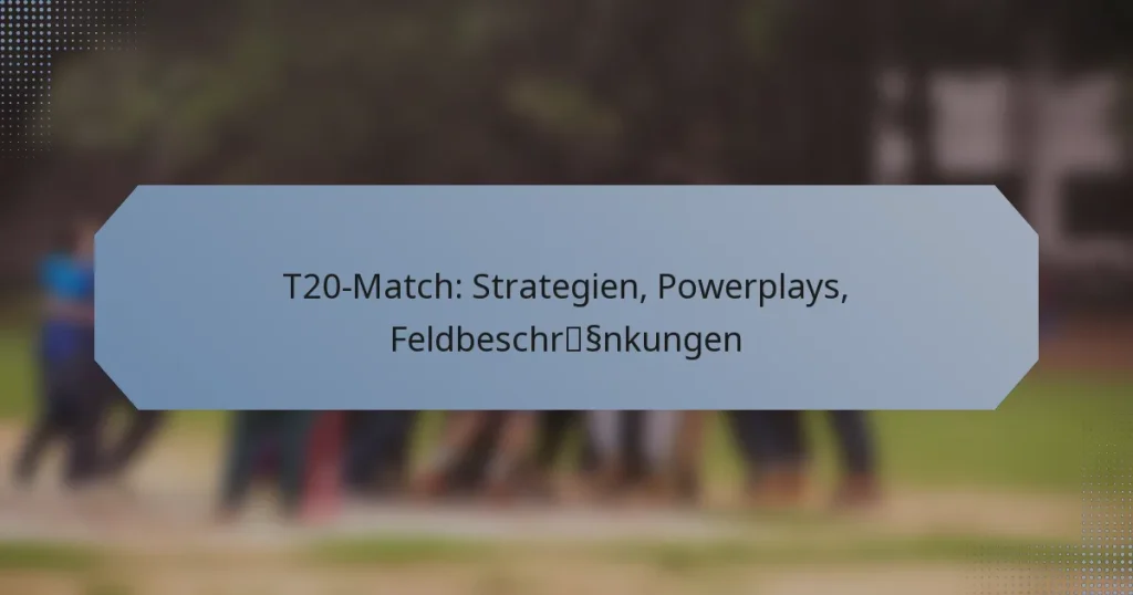 T20-Match: Strategien, Powerplays, Feldbeschränkungen
