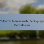 T20-Match: Teamauswahl, Bedingungen, Platzfaktoren