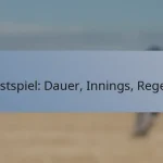 Testspiel: Dauer, Innings, Regeln