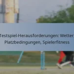Testspiel-Herausforderungen: Wetter, Platzbedingungen, Spielerfitness
