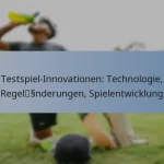 Testspiel-Innovationen: Technologie, Regeländerungen, Spielentwicklung