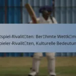 Testspiel-Rivalitäten: Berühmte Wettkämpfe, Spieler-Rivalitäten, Kulturelle Bedeutung