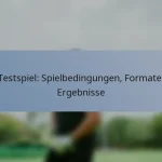 Testspiel: Spielbedingungen, Formate, Ergebnisse