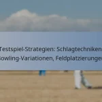 Testspiel-Strategien: Schlagtechniken, Bowling-Variationen, Feldplatzierungen