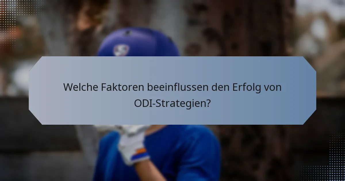 Welche Faktoren beeinflussen den Erfolg von ODI-Strategien?